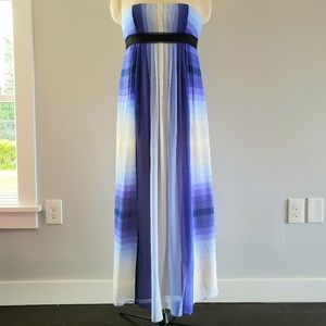 BCBGMaxAzria Maxi Silk Strapless Chiffon Gown 8